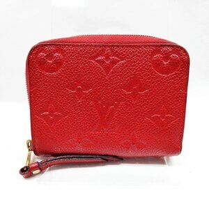 Authentic Louis Vuitton Coin Case Red Monogram Empreinte Wallet169-022326